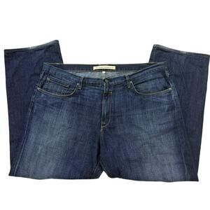 Jake Agave Denimsmith Mens Blue Loose Fit Straight Cut Denim Jeans Size 42 42x32